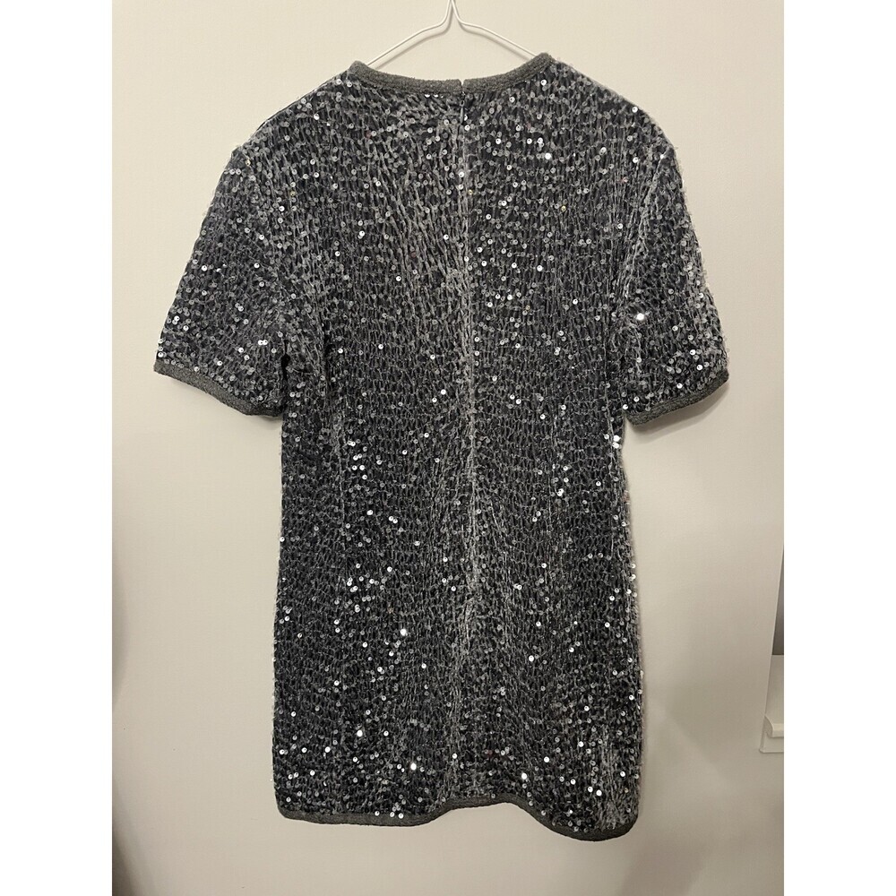 SAINT LAURENT 2021 SizeF38  Black Silver Sparkler Sequin Top image 4